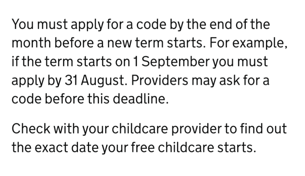 Childcare provider missed deadline, what now?