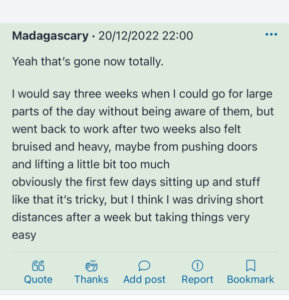 We’ve all had breast reductions - happy to help