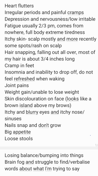 At a loss with my health