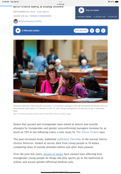 NPR claiming increase in suicides after laws passed