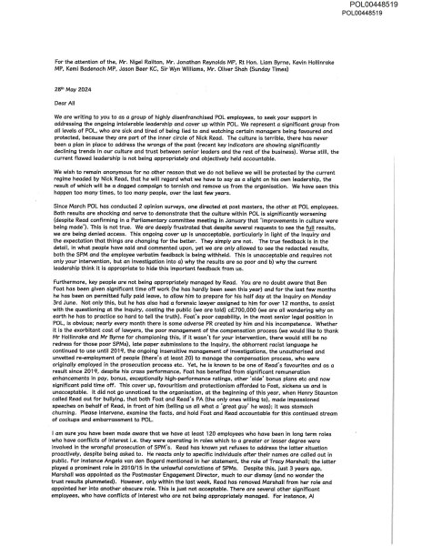 Paula Vennells was back in Phase 5/6 of the Post Office Inquiry and now we're at Phase 7 - thread 5