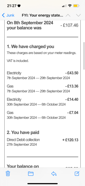 To ask what your gas and electric costs are each month?