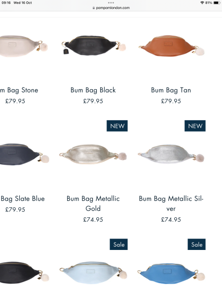 Are metallic gold bags tacky looking?