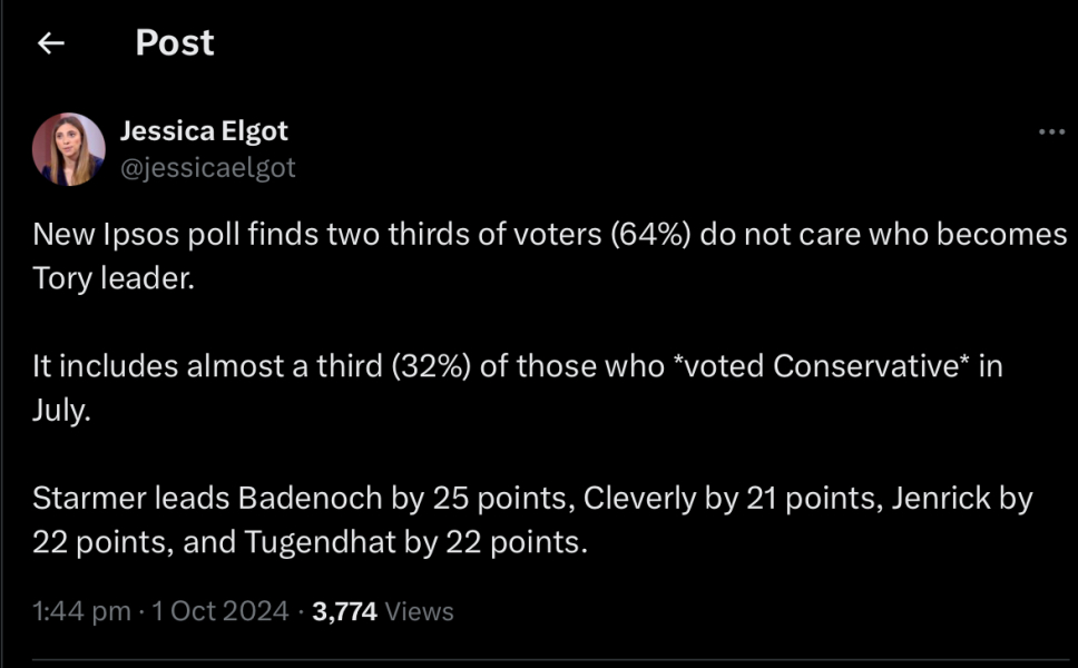 Half the country seems to be anti Starmer, anti Rayner, anti Labour, so…