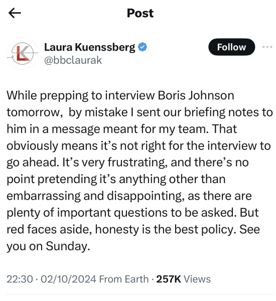 Thread 9 Starmer : Return to Westminster