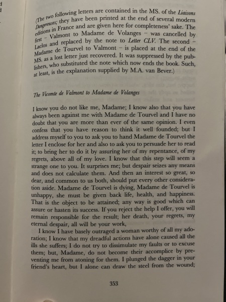 Did She Fall Or Was She Pushed? Dangerous Liaisons Readalong 2024