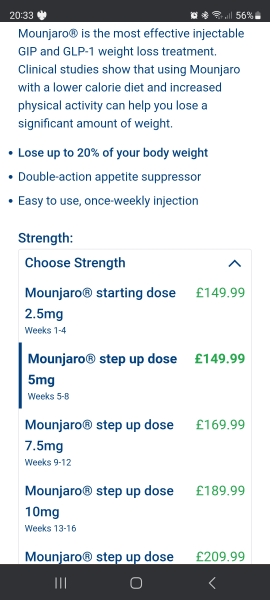 Ordering next dose increase