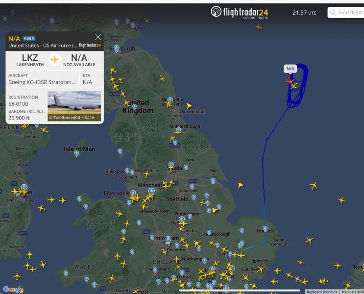 Flight radar tonight