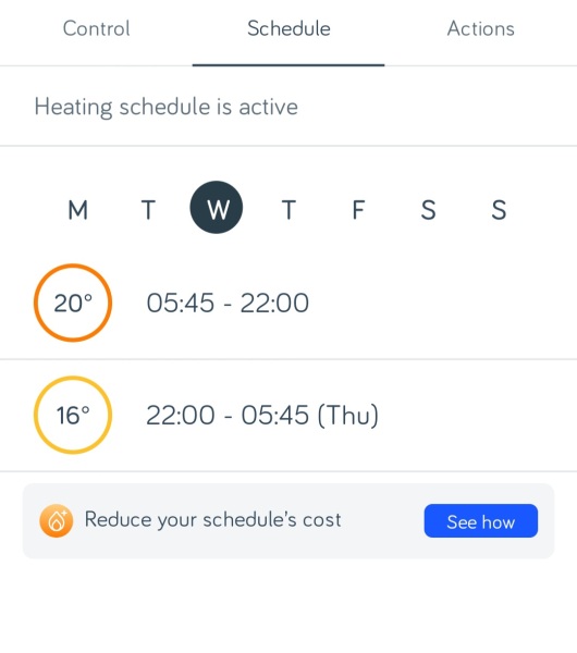 Can you share your hive heating schedules please before DH bankrupts us!
