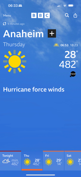 BBC Weather - Hurricane force winds across UK