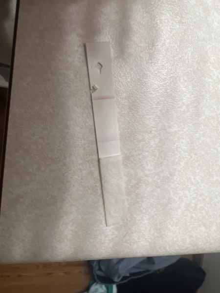 Positive clear blue negative pink dye?