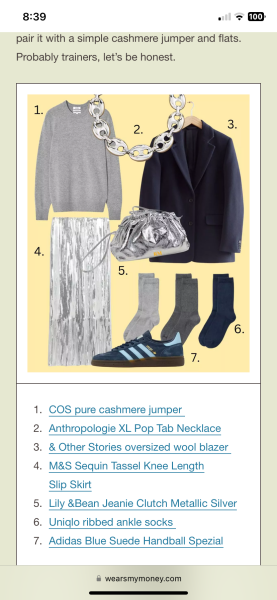 What should I wear with the sequinned tasselled skirt?