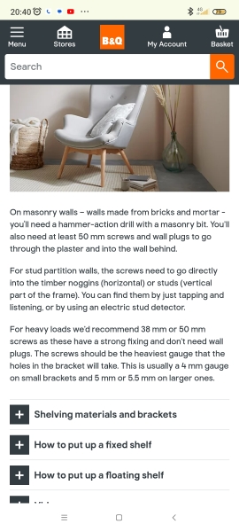 DIY - putting shelves on wall