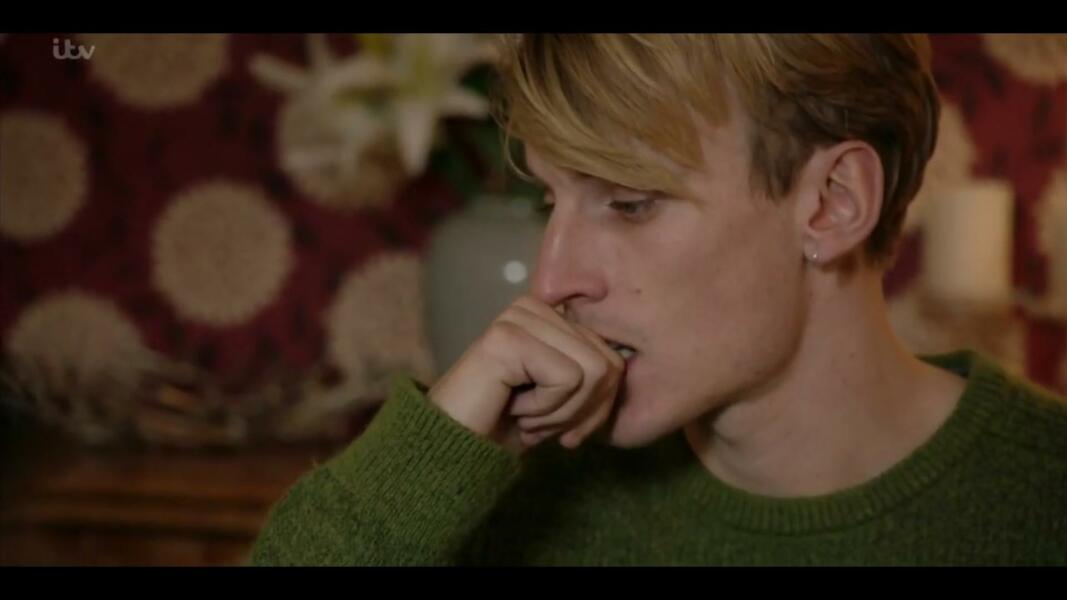 Charlie cooper's green jumper The Confession