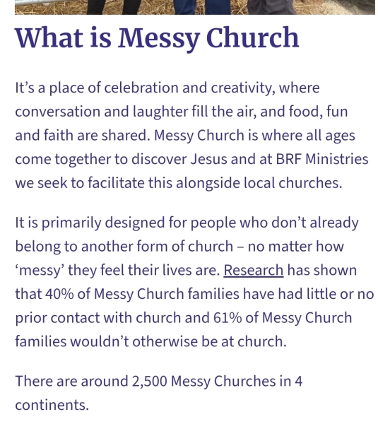 Has anyone ever been to a messy church event?