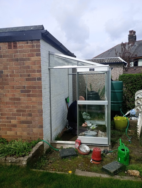 Anyone have experience of small greenhouses that fit to a wall? With picture!