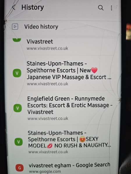 Found escort website on husbands history