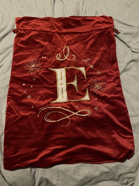 B&M initials velvet sacks support group