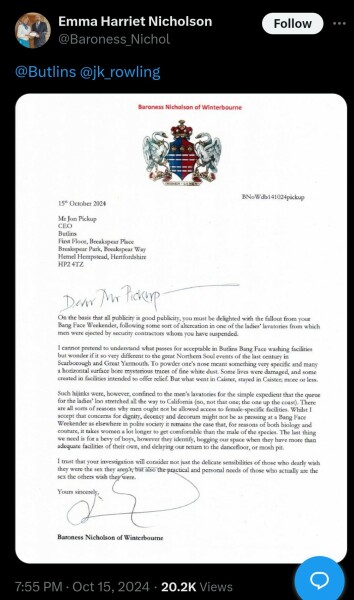 Butlin's Skegness removes 5 trans women from female toilets