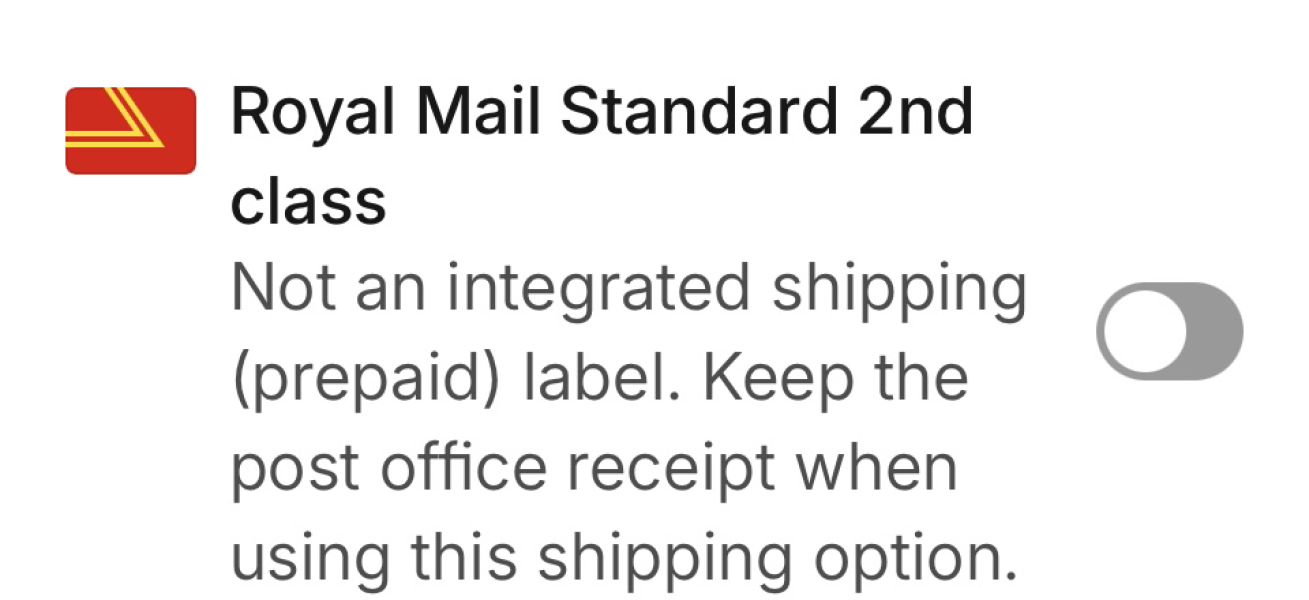 Vinted - postage warning