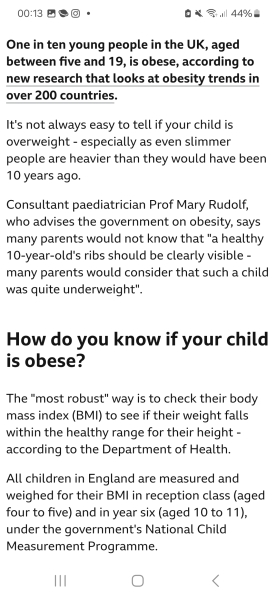 To think it’s possible for child to be overweight BMI but not unhealthy?