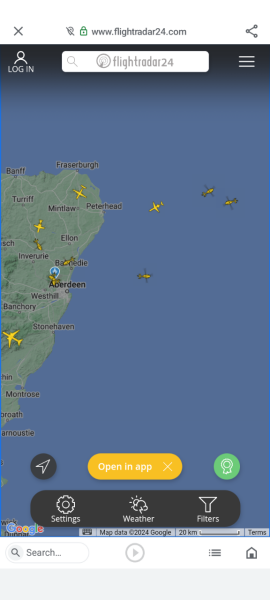Flight radar tonight