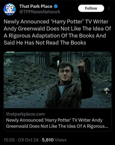 Harry Potter adaptation. How much control does JKR have?