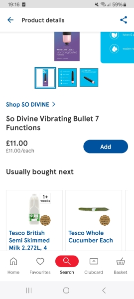 Vibrators on sale at Tesco, thought it was a bit much
