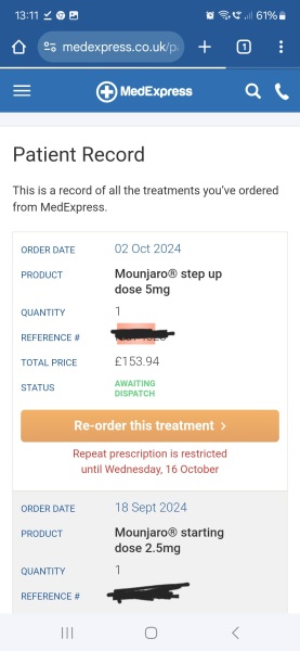 Medexpress, does 'awaiting dispatch' mean the prescription has been approved?