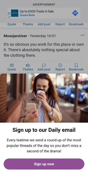 Please stop asking me to sign up for the daily email