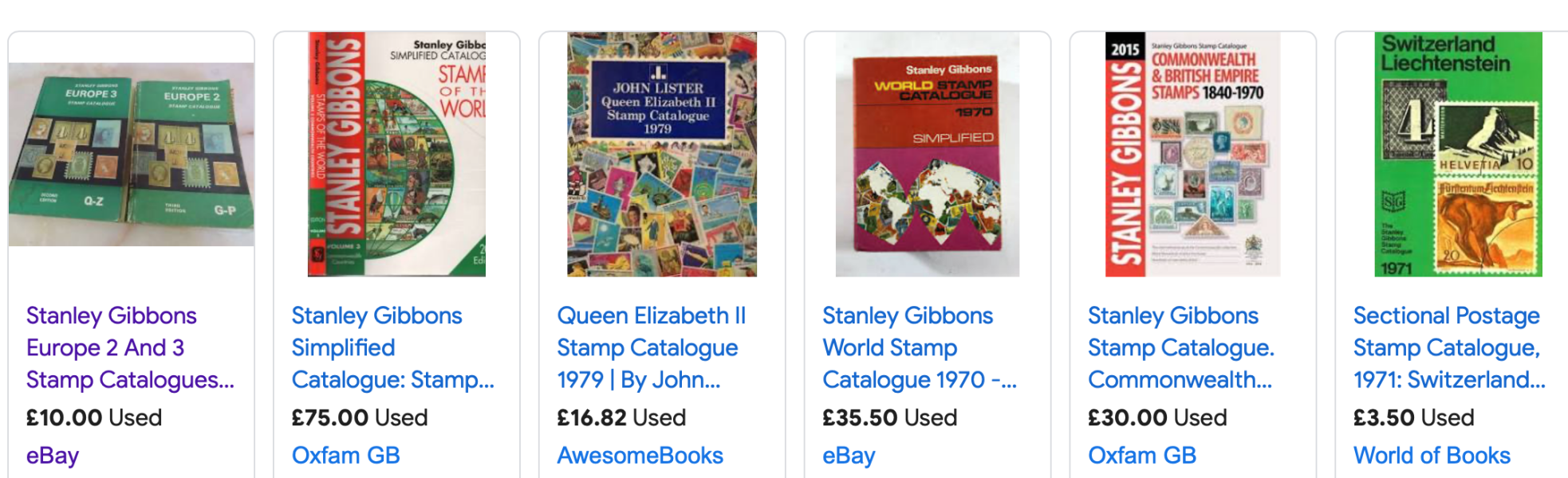 Niche - stamp catalogues from the 1970s