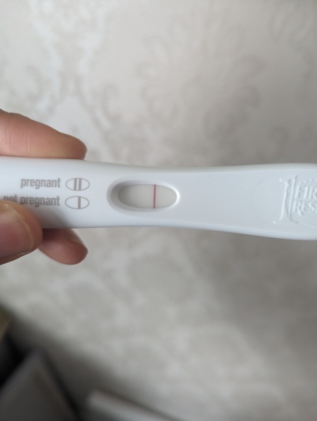 Very very faint like 10 days post FET