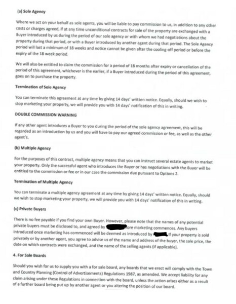 Marketing fee's from estate agent