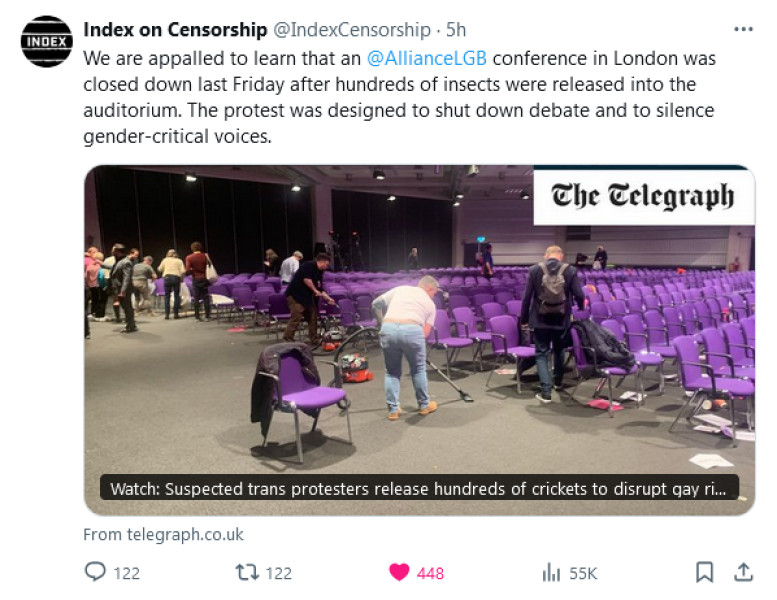 LGB Alliance  conference disrupted by TRAs