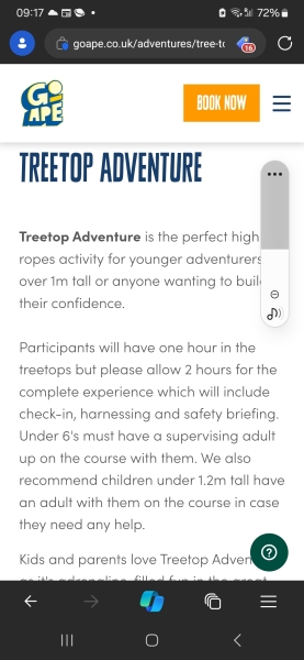 Go Ape refusing refund