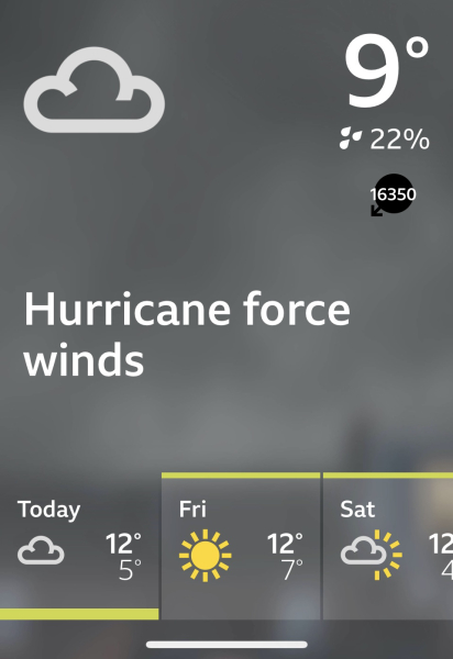 BBC Weather - Hurricane force winds across UK