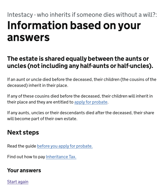 Inheritance UK No Will Who Gets it>