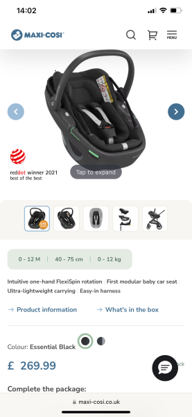 After Maxi cosi Coral