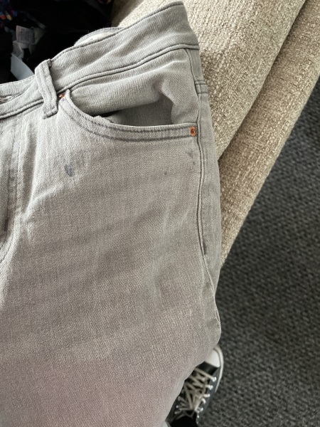 Splashed bleach on my new jeans. Can I get it out?