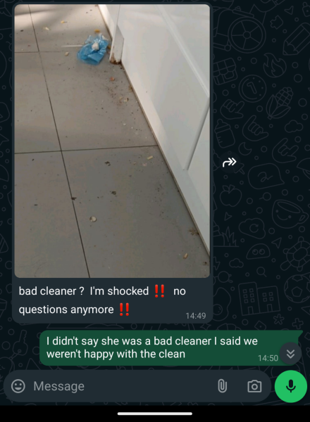 Abusive cleaner took pics of my home
