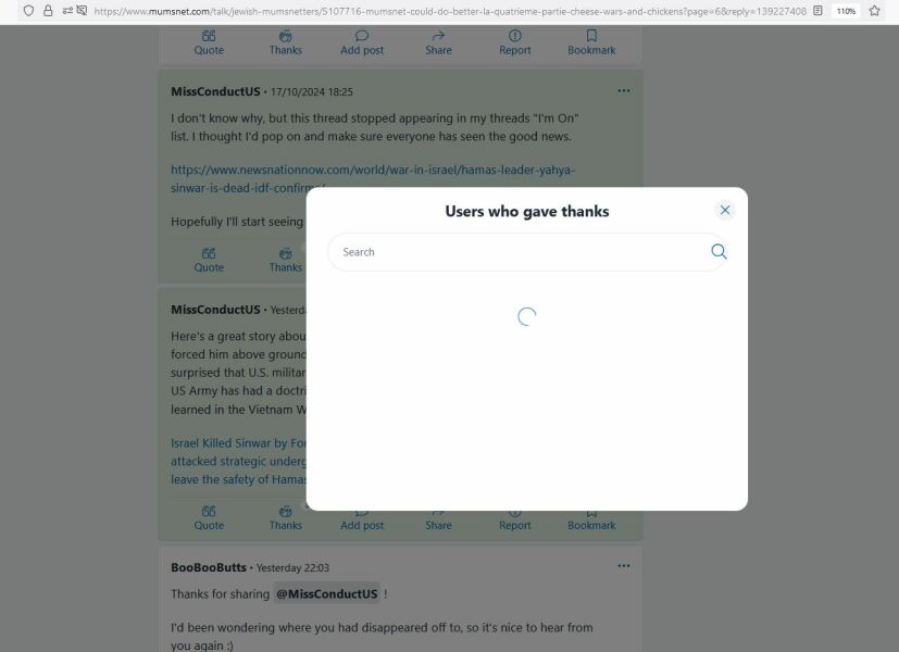 "Who gave thanks" hangs with no result.