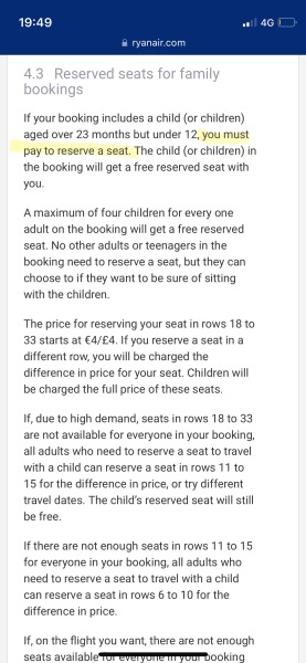 Ryanair made 4yr old sit alone