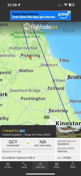 Flight radar tonight
