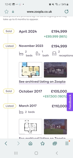 Is there a way of seeing how much houses have recently sold for?