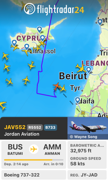 Flight radar tonight