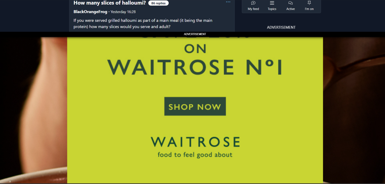 MASSIVE Waitrose ad covering whole threads