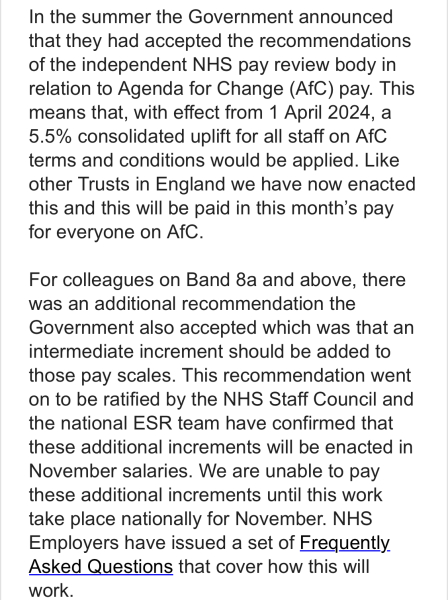 Question for anyone who is a band 8a or above (NHS)?