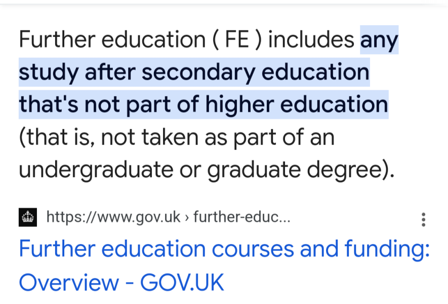 Further Education & Sixth Form (post-16)