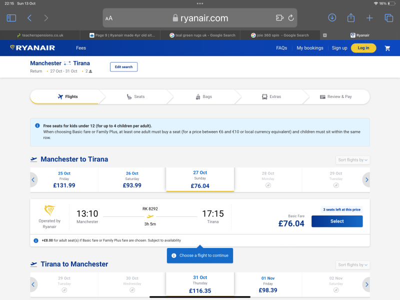 Ryanair made 4yr old sit alone