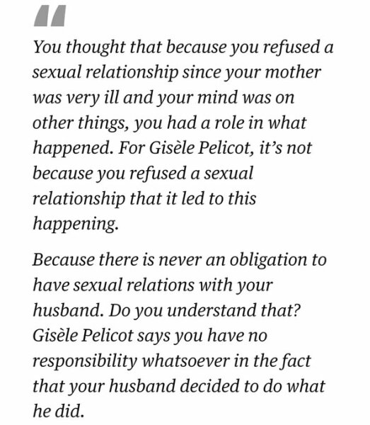 Gisele Pelicot, utterly floored by this